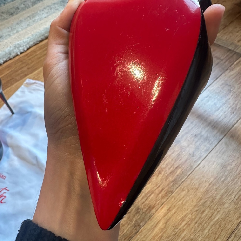 Christian Louboutin Black Iriza 100 38.5 - Picture 5 of 7